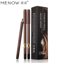 12 шт./компл. MENOW Марка Make up натуральный карандаш для бровей Водонепроницаемый прочный деревянный карандаш для бровей карандаш P111