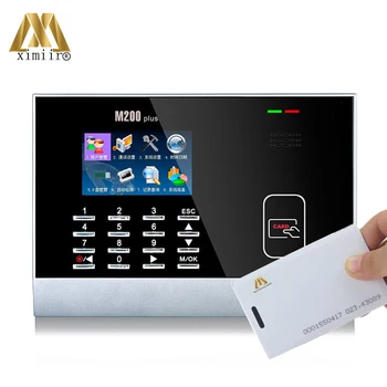 

Hot Selling LCD Color Screen M200plus Card Time Attendance Linux System 125KHz RFID Office Time Recording