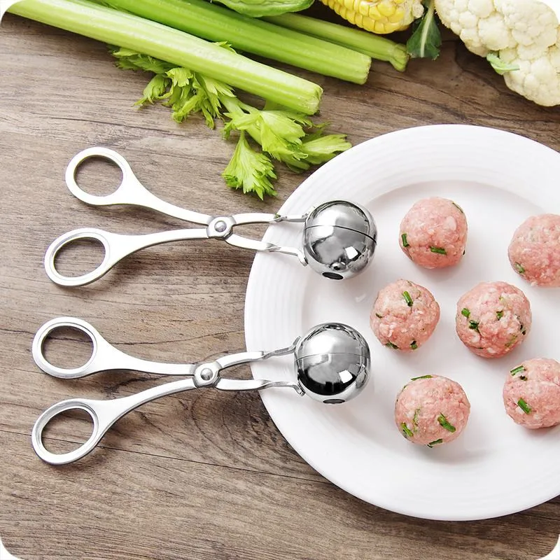 

Ice cream scoops onvenient Meatball Maker Stainless Steel Stuffed Meatball Clip DIY Fish Meat Rice Ball Maker