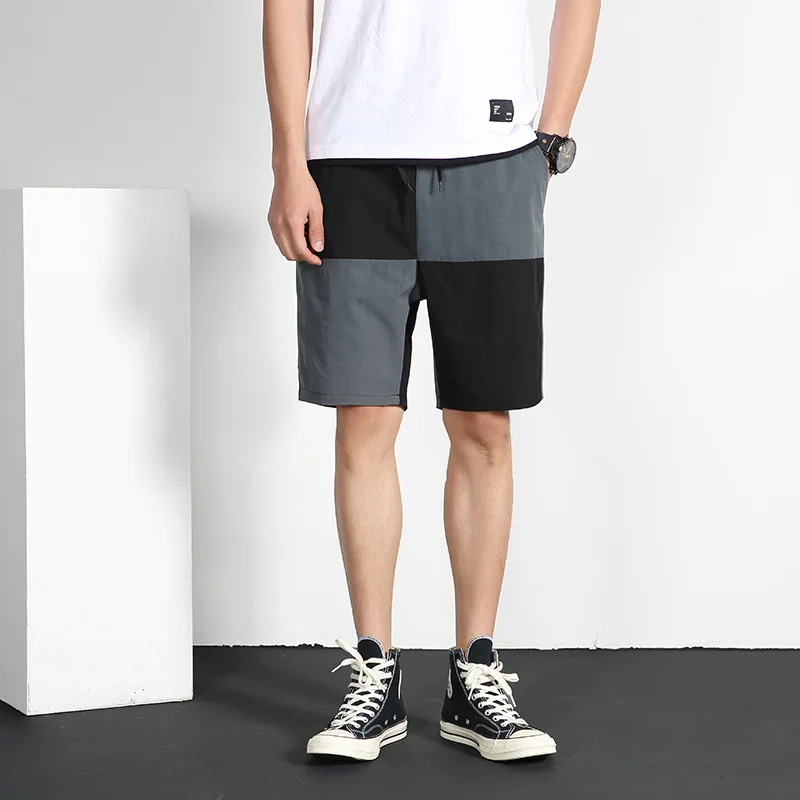 Модные мужские летние Талия на резинке повседневные брюки/Мужские дышащие повседневные брюки