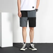 Модные мужские летние Талия на резинке повседневные брюки/Мужские дышащие повседневные брюки