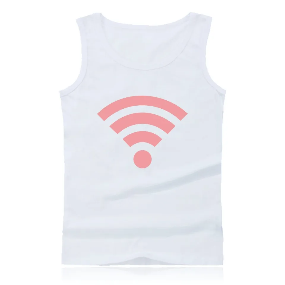 

Funny Free WiFi Tank Tops Men Sleeveless Shirt and Bodybuilding Summer Vests in Plus Size Clothing