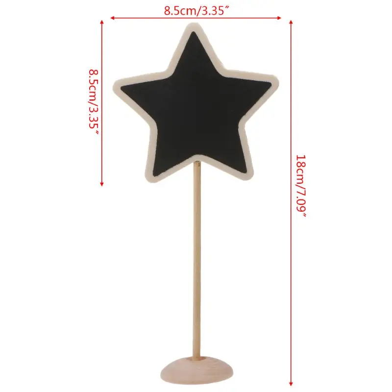 5 шт. звезда мини деревянная доска сообщение номер стола Свадебная вечеринка Декор место держатель для карт
