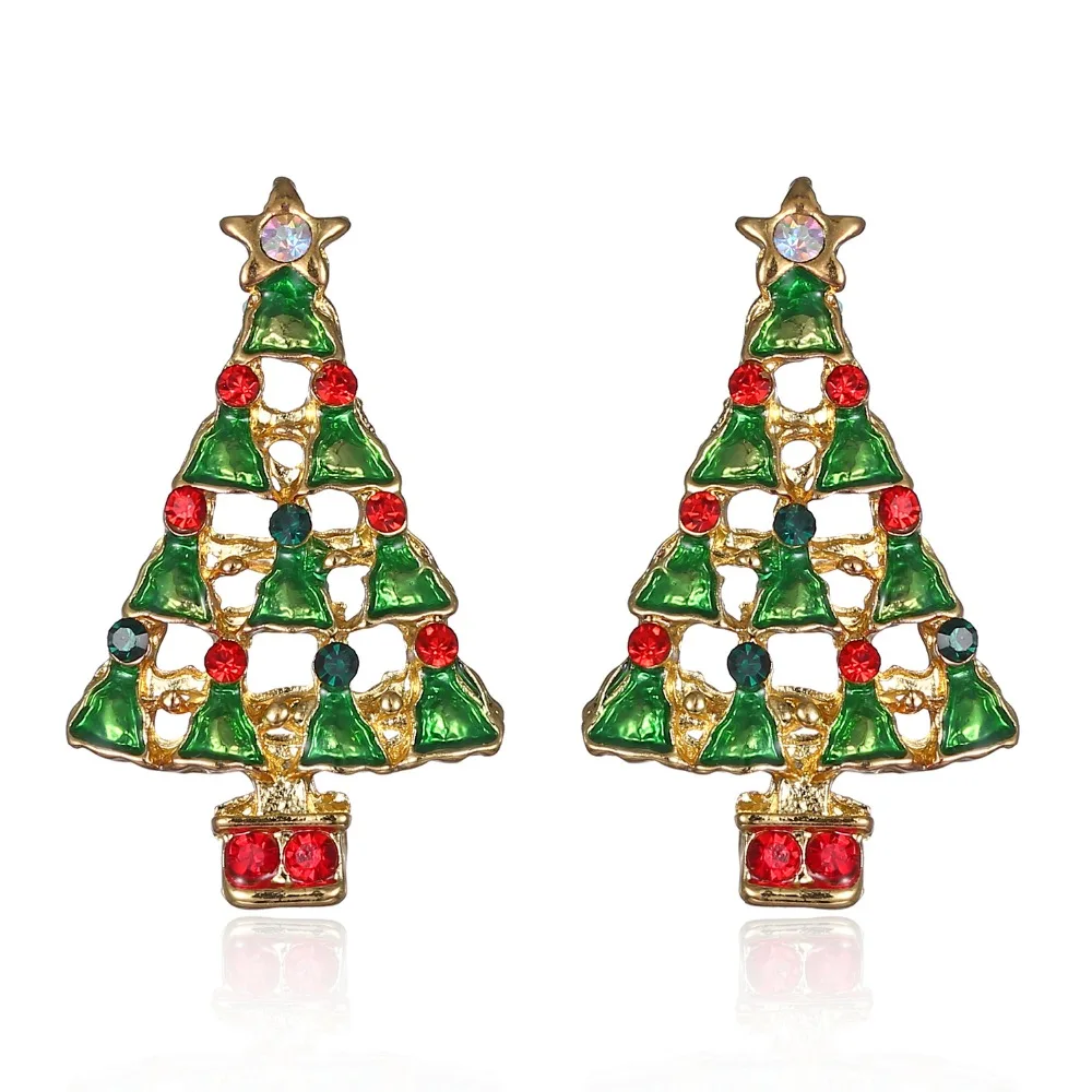

Christmas Earring Fashion Snowman Lovely Tree Bell Stud Earrings For Women Gifts Santa Clause Christmas Theme Earrings