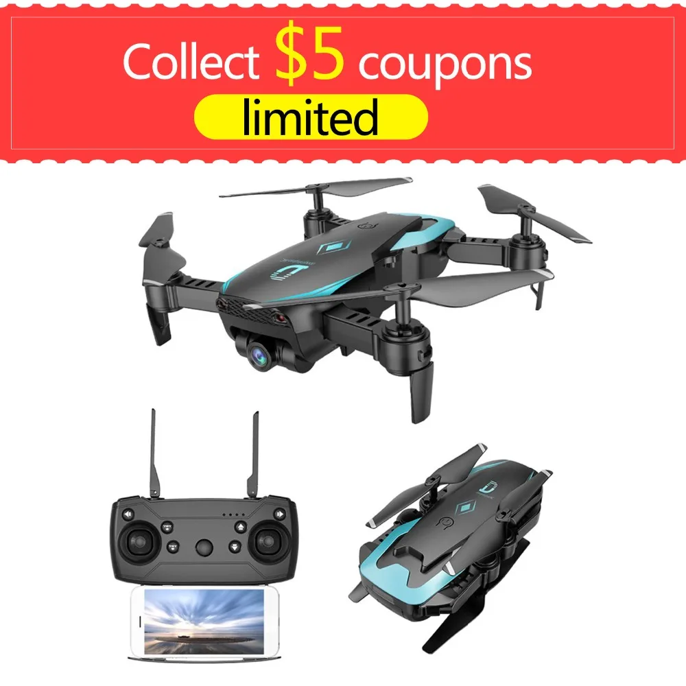 Koop X12 4CH RC Opvouwbare Drone Quadcopter lange tijd 150 m with0.3MP 720 p groothoek optie Wifi Camera Live video Een Sleutel Terugkeer Flip