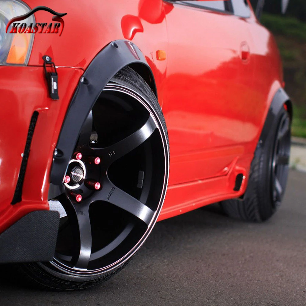 4 Pcs Car Fender Flares Flexible Car Body Wheel Arches Eyebrow Matte