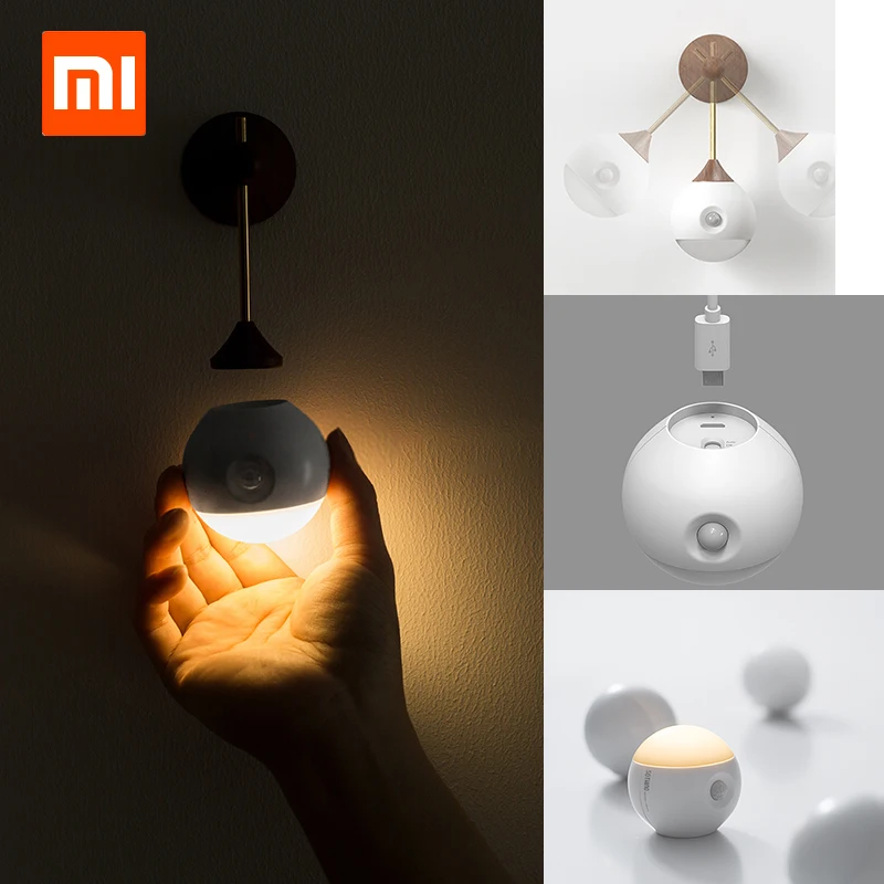 

Xiaomi Mijia sothing Sunny Smart Sensor Night Light Infrared Induction USB Charging Removable Night Lamp For xiaomi smart home
