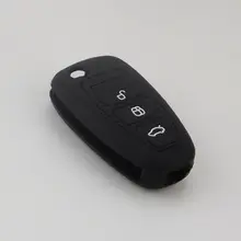 BBQ@FUKA 1Pc 3 Buttons Fit For Ford Focus Folding Flip Remote Key Cover Holder Shell Case Fob 5 Colors Silicone