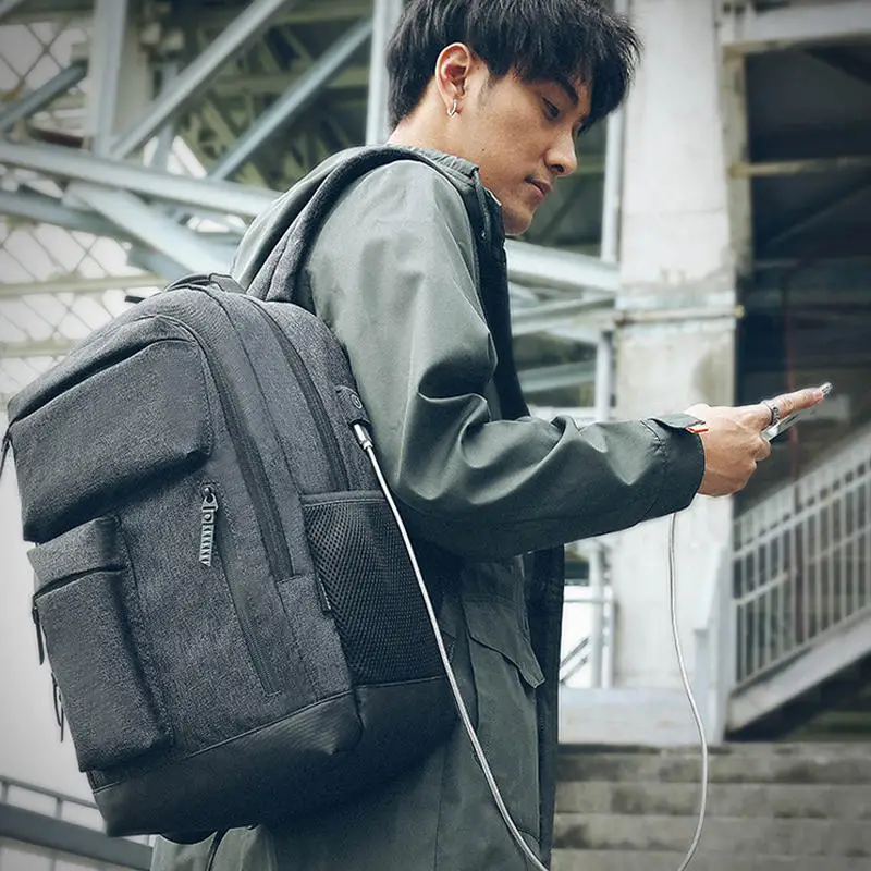 

Men Multifunction USB Charge Laptop backpack Waterproof travel men's backpacks casual fashion High capacity school bags for Men