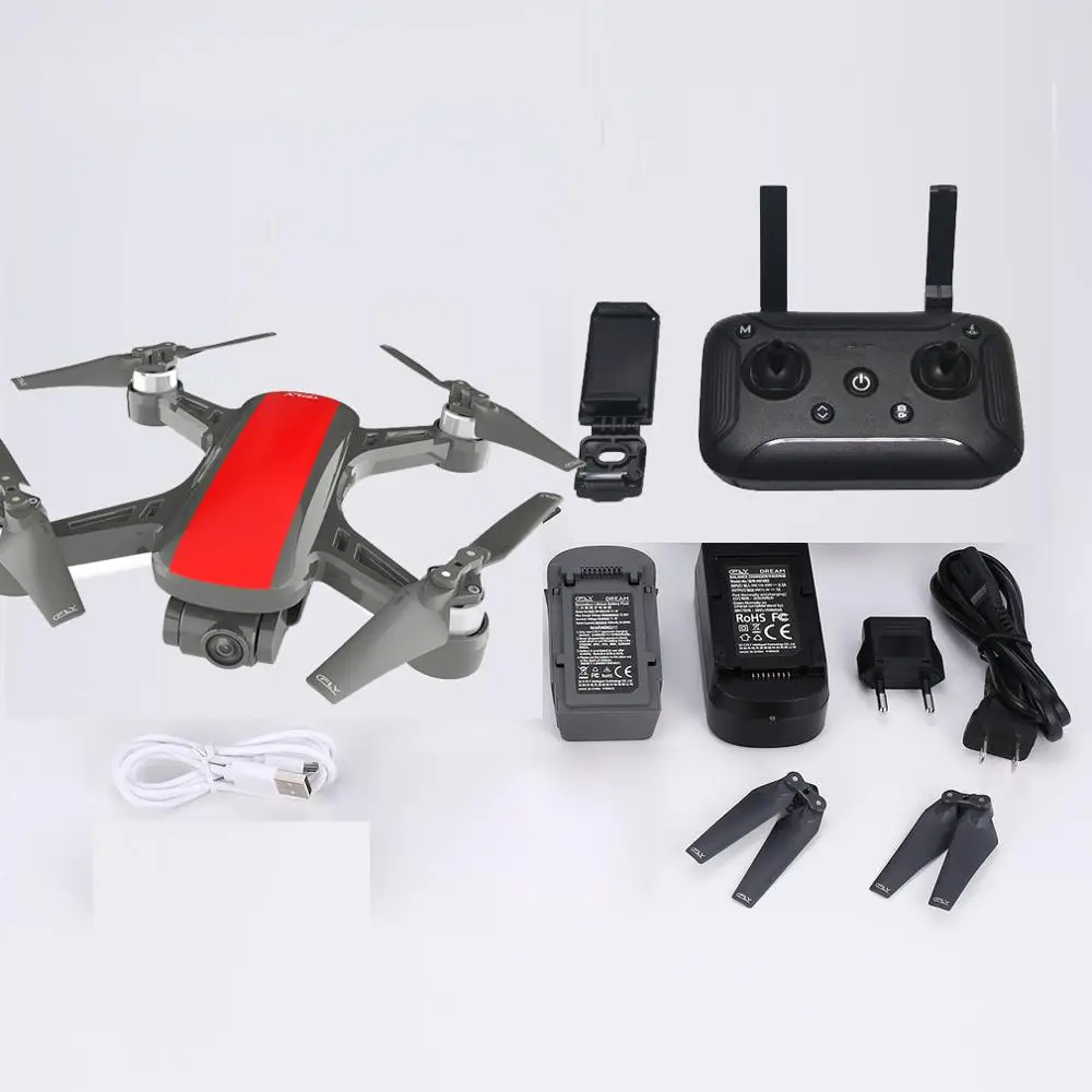 CFLY Dream gps Дрон Радиоуправляемый квадрокоптер 1080P HD камера 5G wifi FPV передача на большие расстояния режим следования за мной круг Летающий - Цвет: red color with bag