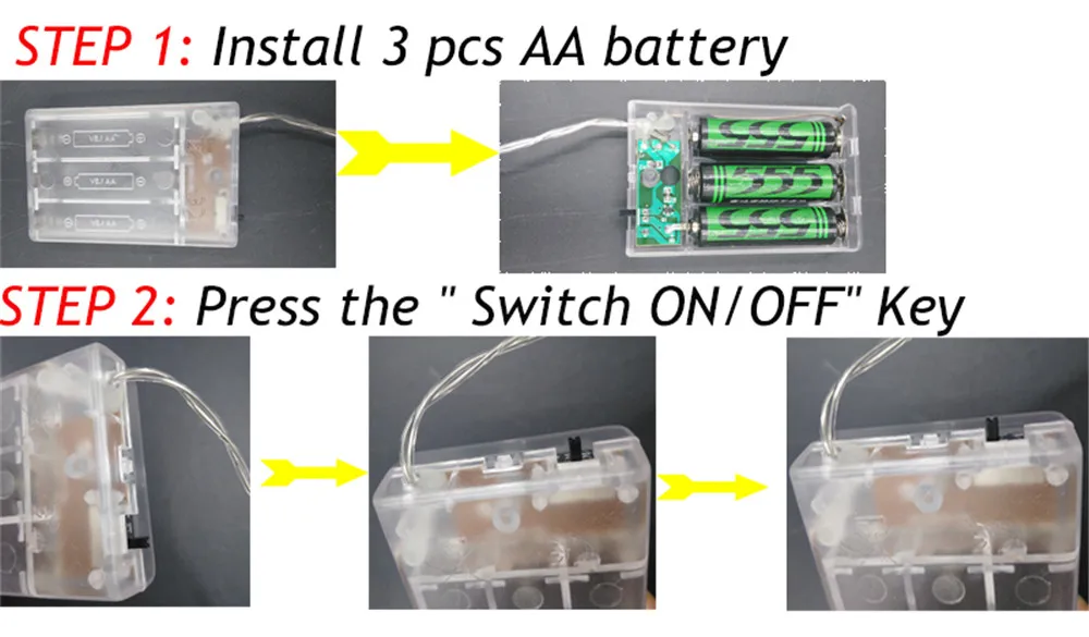 Usage Instruction for the battery lights_