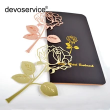 1 шт. красивые розовые металлические золотистые закладки, модные гальванические зажимы из розового золота для книг, бумажные креативные товары, Товары для офиса