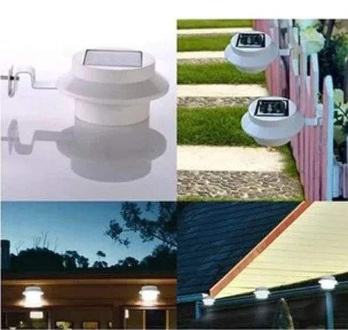 

2PCS/lot, NEW 3 Bright LED Solar Powered Water Resistant Fence Gutter Light Outdoor Garden Yard Wall Pathway Lamp
