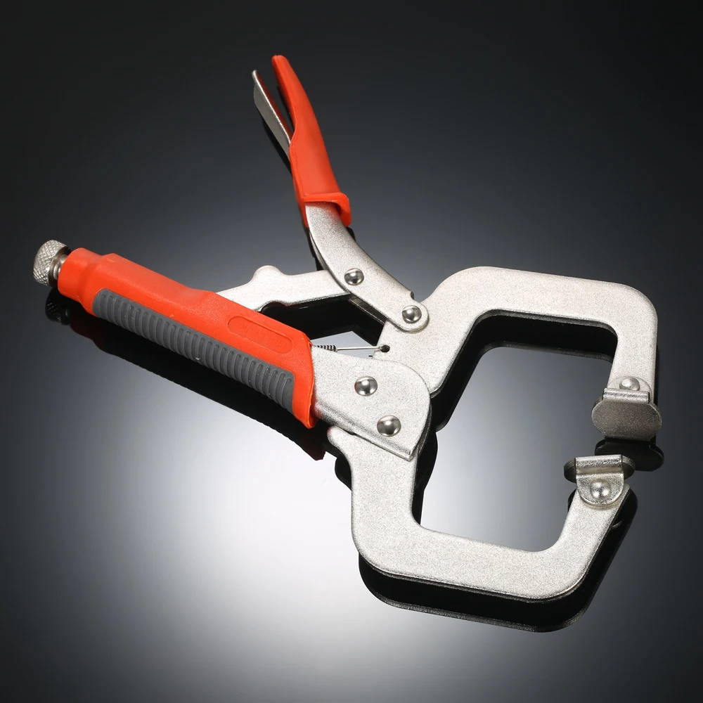 

Locking Pliers Hand Tool 11" Locking C-Clamp Pliers with Rubber Grip Quick Release Clamp multitool
