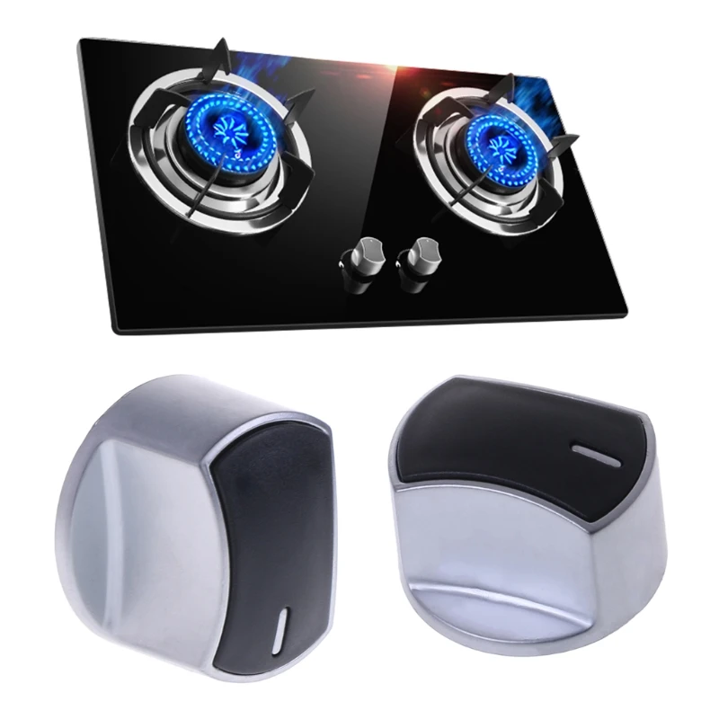

Metal Silver Universal Silver Gas Stove Knobs Cooker Oven Hob Kitchen Switch Control Newest 168 button