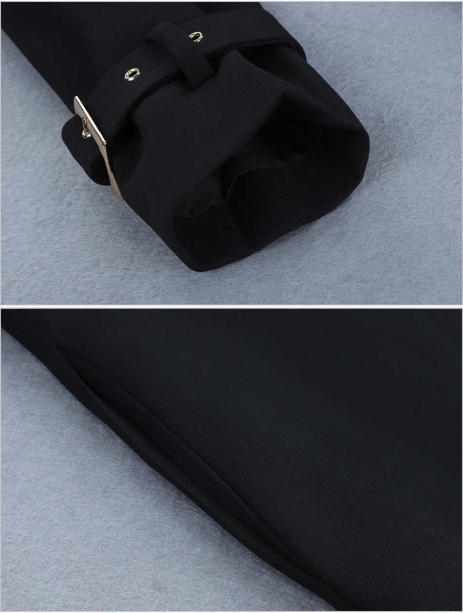 Классический черный Тренч Женское зимнее длинное пальто длинный рукав v-образный вырез Талия металлический пояс Abrigo Mujer Manteau Femme