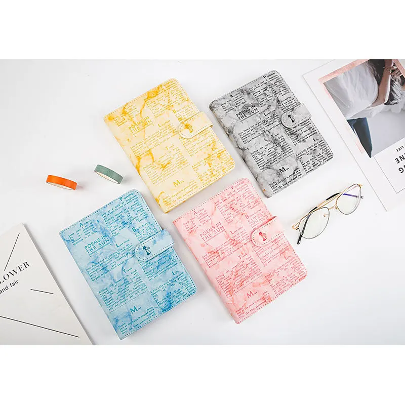 

2020 Creative cute leather hardcover school student diary notebooks candy personal agenda planner organizer gift stationery A6