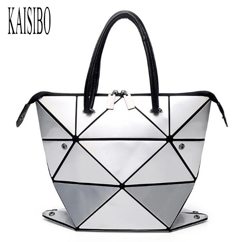 

KAISIBO Geometric Fold Over Bag Diamond Lattice Women PU Leather Handbags Variety Modeling Female Shoulder Bag Lady Handbag