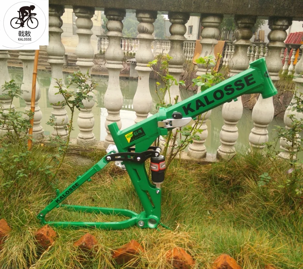 Clearance Kalosse   mountain  bike frame  DIY  colors  Soft-tail  Folding    26*17inch 165mm travel  mountain bicycle  frame 0