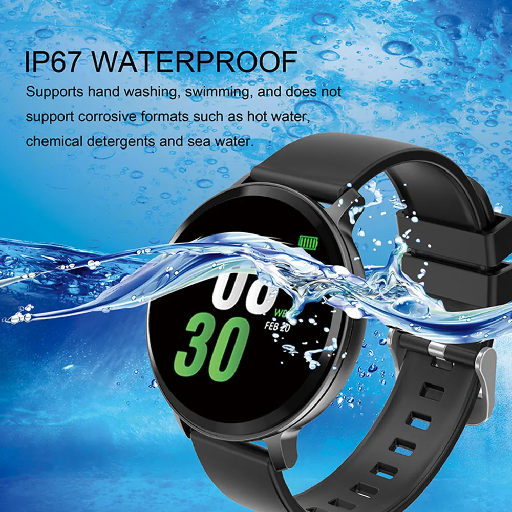 2019 Bluetooth Smart Watch Men Blood Pressure Smartwatch Women Smart Watch Waterproof Sport Tracker WhatsApp For Android Ios