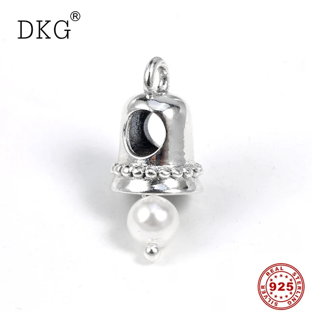 

Christmas Series 100% 925 Sterling Silver Fashion Christmas Bell Pendant Beads Fit for DKG Women's Bracelet DIY Jewelry