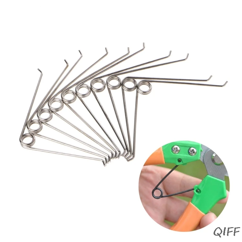 

10Pcs V Shape Steel Compression Spring Gardening Scissors Accessories Tool Mar28