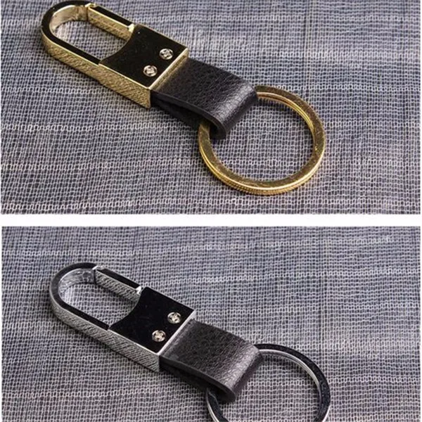 Мода брелок кожаный автомобильный брелок мужской талии висит брелок Бизнес Повседневное Key Holder сувенир кольцо для ключей коммерческих