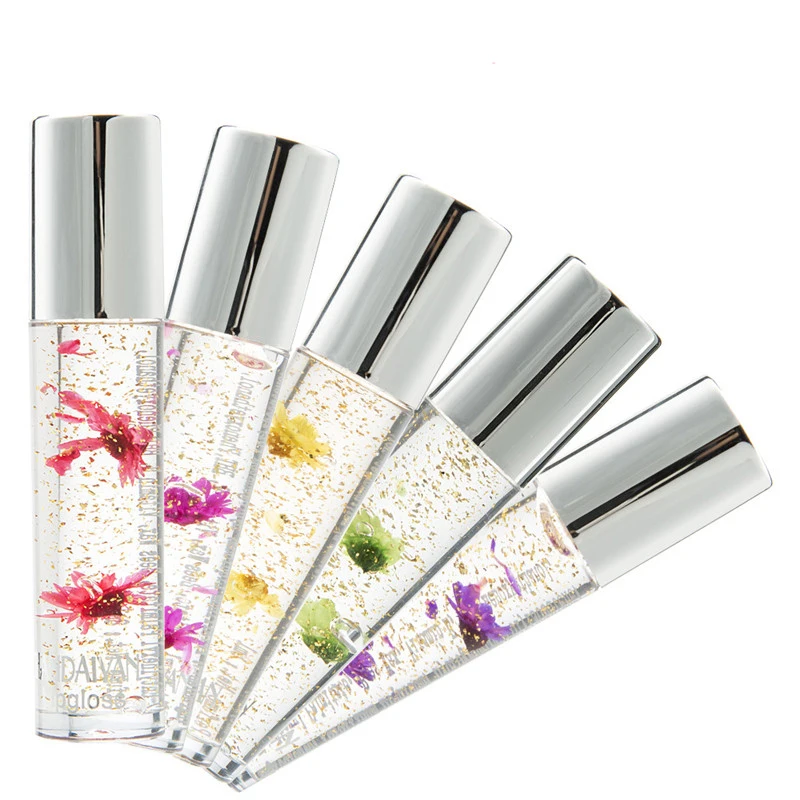 

Fashion Crystal Magic Change Color Moisturizer Full Lips Gloss labial Transparent Flower Jelly Baby Lips Lipstick