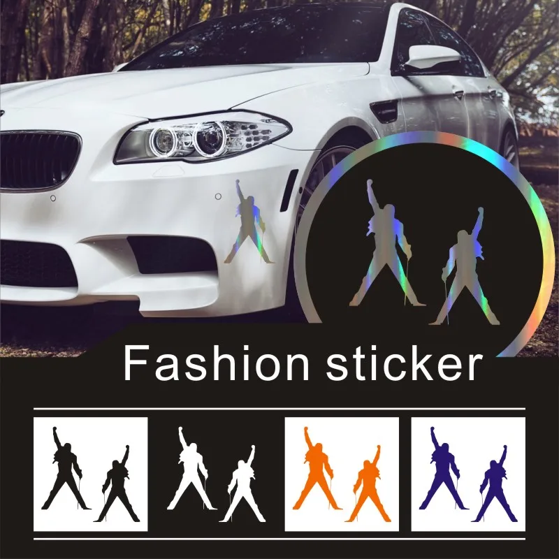 

7.9CM*13CM Music Rock Freddie Mercury Decal Vinyl Car Motorcycle Sticker 3D Reflective Waterproof decoration