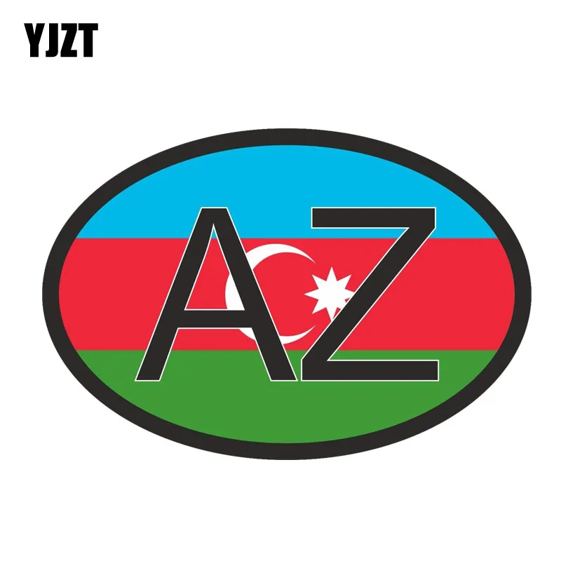 

YJZT 13CM*8.7CM Azerbaijan COUNTRY CODE Accessories Body Bike Car Sticker Decal PVC 6-0427