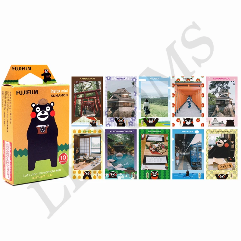 Fujifilm 10 листов Instax Mini KUMAMON медведь kumamoto мгновенная пленка фотобумага для камеры Instax Mini 8 7 s 25 50 s 90 9 SP-1 SP-2