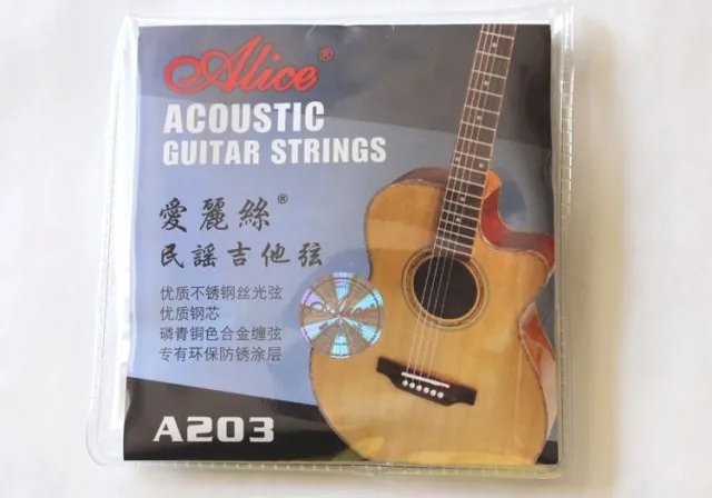 

Free shipping Two sets of a203 alice acoustic guitar strings wood guitar string set