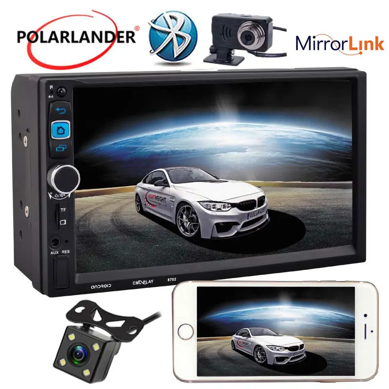 

7'' 2DIN With DVR + Rear view Camera Mirror Link Android 5.1.1 System Car MP5 Player Touch Screen