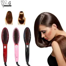 Gustala Электрический Выпрямитель для волос щетка по уходу за волосами для укладки волос Выпрямление Утюги ЖК-дисплей Дисплей Сглаживания Быстро Contast кисть