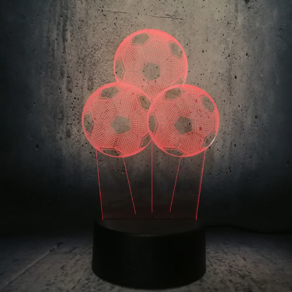 Креативный футбольный воздушный шарик ночник Спортивный 3D светодиодный USB лампа RC сенсорный пульт дистанционного управления красочный градиентный визуальный подарок для мальчика