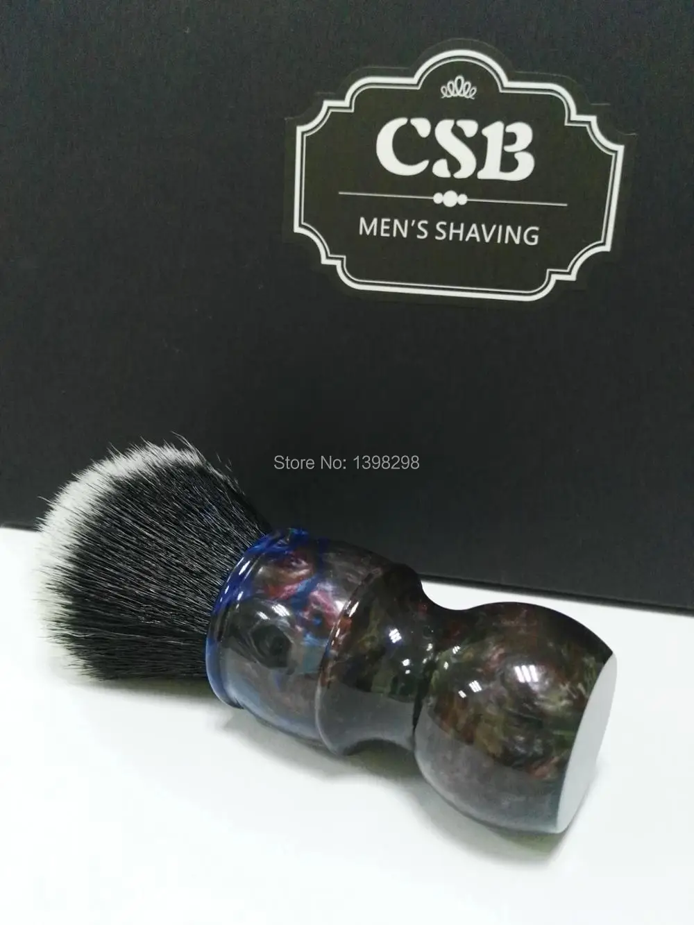 CSB красочные смолы ручка черный синтетический волос щетка для бритья с 26 мм узлов
