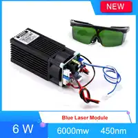 Laser Module Laser Headband 6000mw 6w Blue 450-445nm with TTL Engraver Accessory for CNC laser Carving Engraving Machine