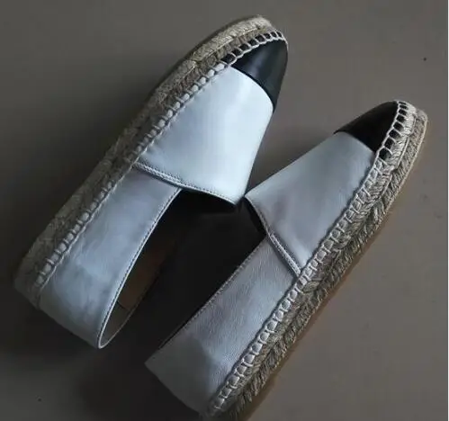 De Appartements Bout 42 Noir Luxe Espadrille Femmes Chaussures En Mouton Haute Rond bleu Cuir Véritable 34 Qualité Peu kaki Profonde Peau blanc XxXFqYBnpw