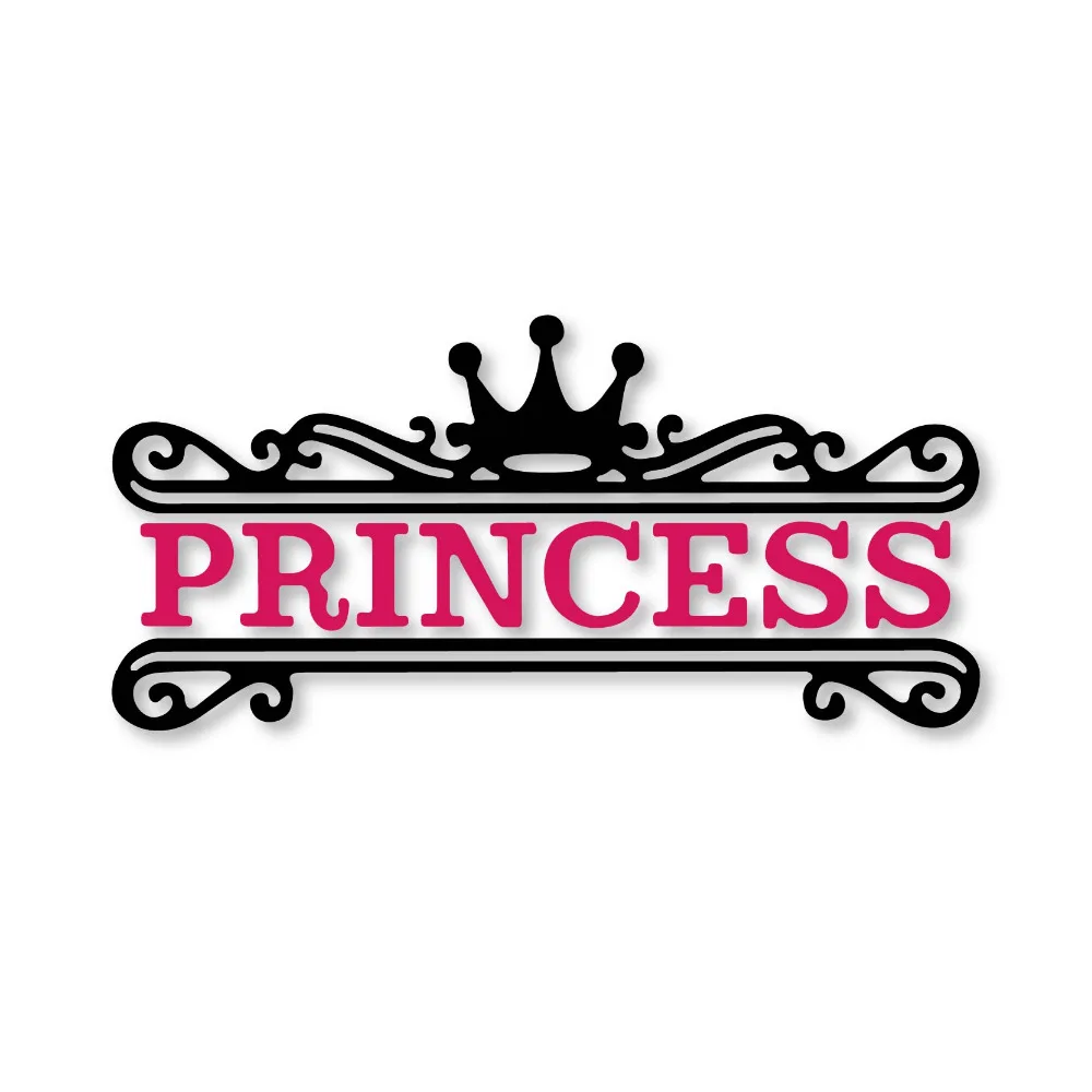 

Crown "Priness" Border Edge 107*50mm Metal Cutting Dies Scrapbooking Album DIY Card Craft Embossing Die Cuts New 2019 Arrival