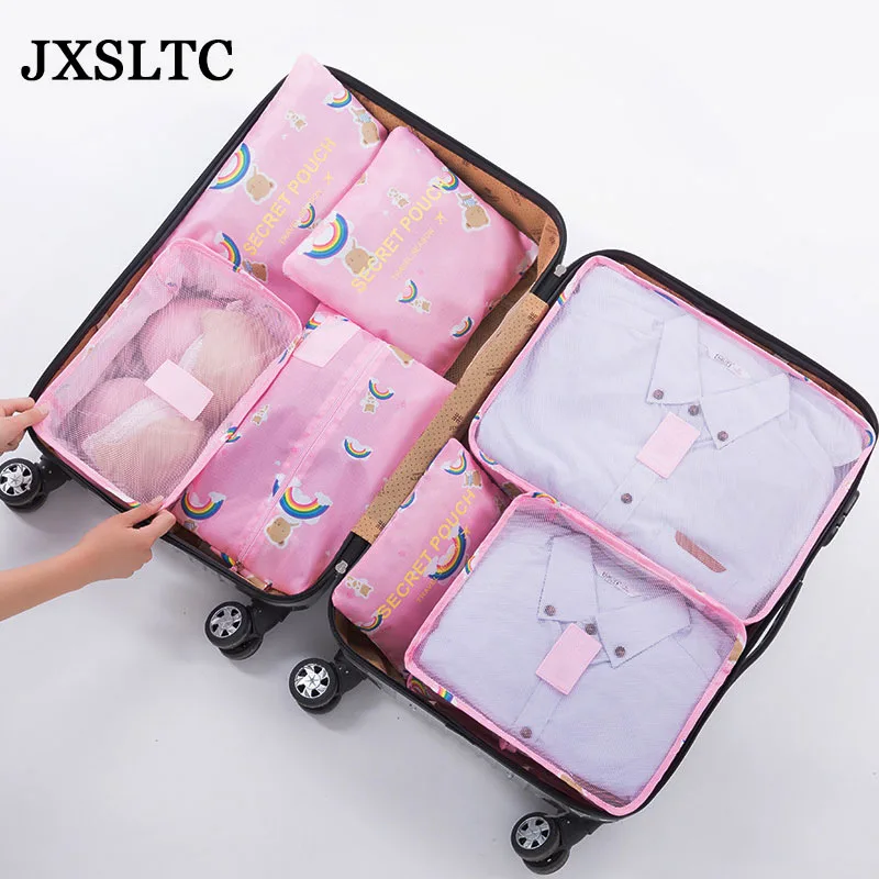 

7 pieces / set of high quality Oxford Knit storage bag travel bag luggage packaging cube storage bag personal hygiene kit travel