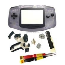 Кристалл фиолетовый цвет Корпус для gameboyadvance консоли DIY ремонт Корпус с оригинальной Пластик Экран объектив w/x/y отвертки