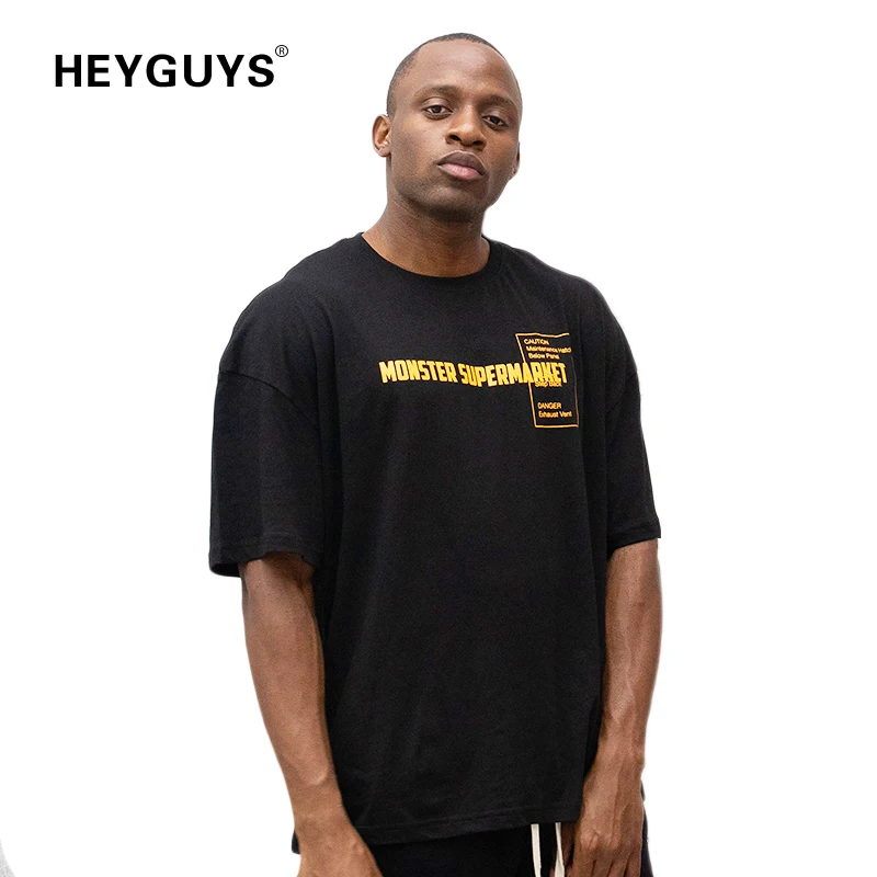 

HEYGUYS fashion t shirts men hip hop street stripe clothes fitness apparel designer clothing top hot print