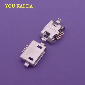 

100pcs for cellpone micro usb connector mini usb jack sockect 5pin female 1.0 sinking plate mobile charging port 5foot patch