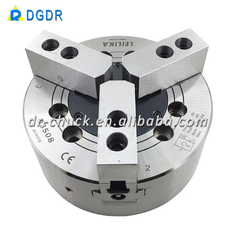 

3 jaws hydrualic SOLID power chuck for CNC lathe machine, Three Jaws solid Drill Chuck