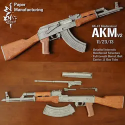 Ручная работа Бумажная модель AK 47 игрушечный пистолет Открытый CS War детский игрушечный пистолет опыт реального очарования огнестрельного