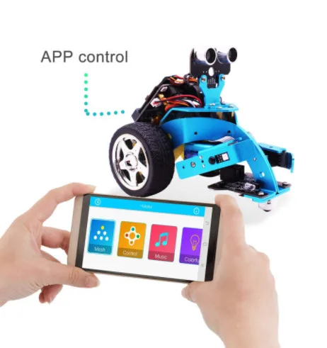 DIY Hellobot Программирование робот микробит производитель Обучающий набор микро: бит умный автомобиль Радиоуправляемый игрушечный робот