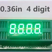 Высококачественная чистая зеленая 0,3" 0.36in цифровая трубка 0,36 дюймов 4 цифры 7 сегментный, цифровой, светодиодный цифровой дисплей, общий анод