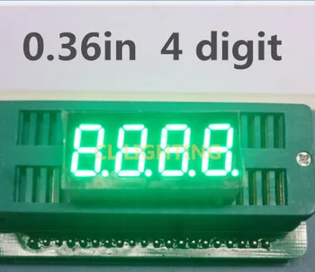 

High quality Pure green 0.36" 0.36in digit tube 0.36 inch 4 Digit 7 Segment digital LED Numeric Digital Display,Common ANODE