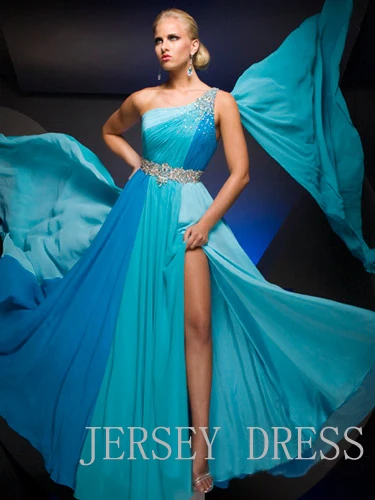 

free shipping 2013 blue vestidos formales chiffon maxi dresses One-shoulder long design sexy brides maid dresses party dresses