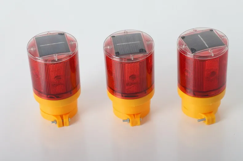 Solar do Diodo Emissor de Luz de Alarme Luz de Advertência do Tráfego Signal Beacon Solar Lâmpadas Industrial Estrada Iluminação 4 Pçs - Lote Lightsoutdoor Led 3 Signal Beacon Luz de Advertência do tráfego
